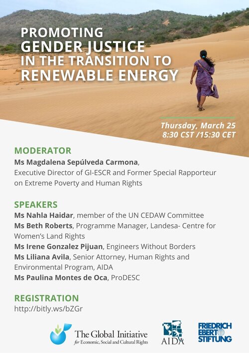 GI ESCR JOIN 25 March Promoting Gender Justice In The Transition